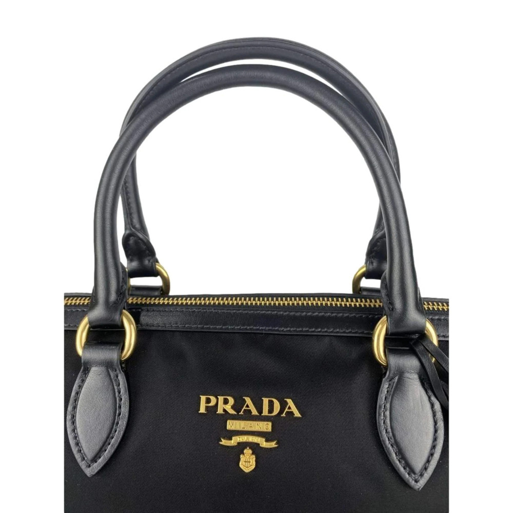 Prada Tessuto Nylon Black Leather Clochette Crossbody Tote - Picture 11 of 11